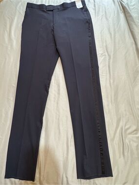 Nordstrom Rack Solid Blue Tuxedo Pants Size 36 NWT